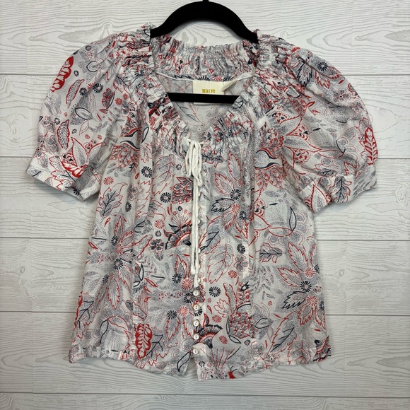 Maeve Tops - Maeve By Anthropologie Floral Print Button Down Blouse Size 2